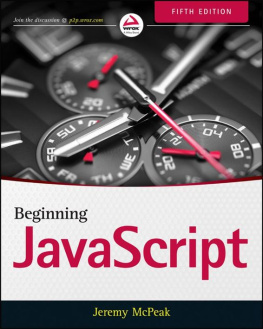 Jeremy McPeak - Beginning JavaScript