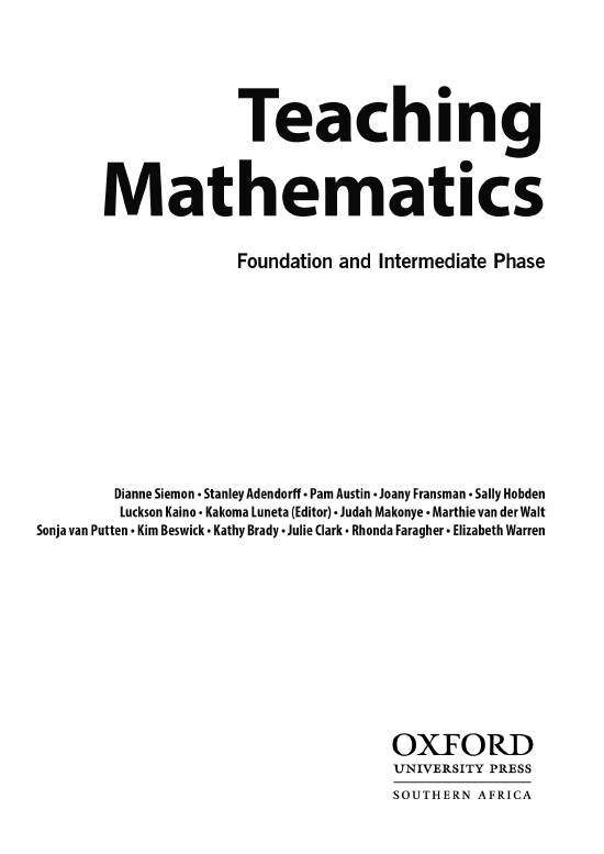 Teaching mathematics foundation and intermediate phase - image 1