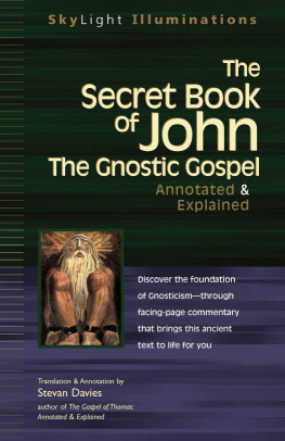 Stevan Davies The Secret Book of John: The Gnostic Gospels - Annotated & Explained