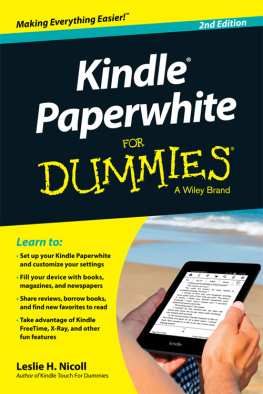 Leslie H. Nicoll Kindle Paperwhite For Dummies