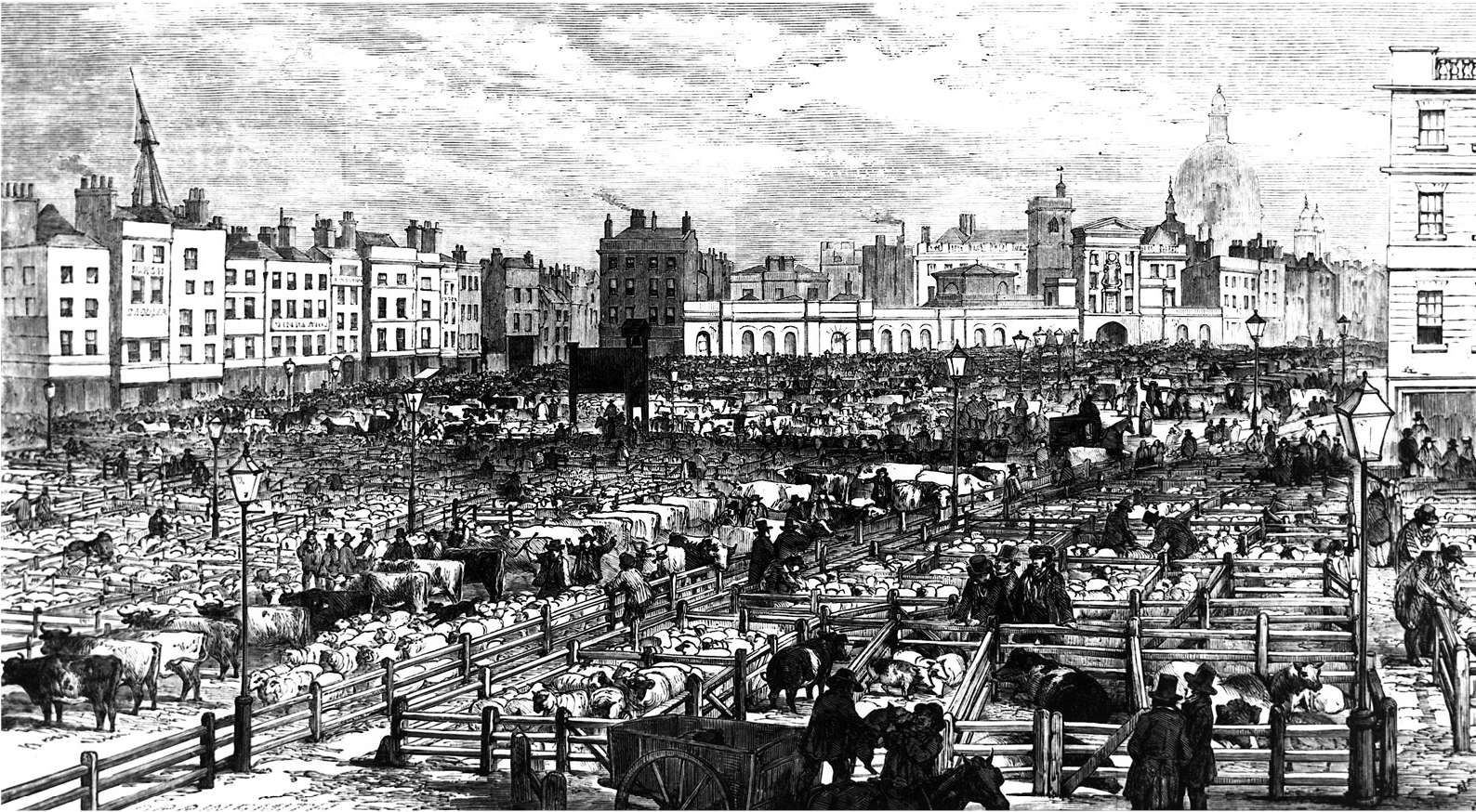 Well known to Dickens was Londons giant Smithfield Market shown here in 1855 - photo 1