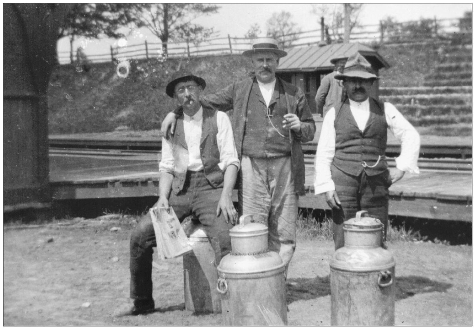 Frank Cole Tom Bird and Tony from left to right await the northbound train - photo 13