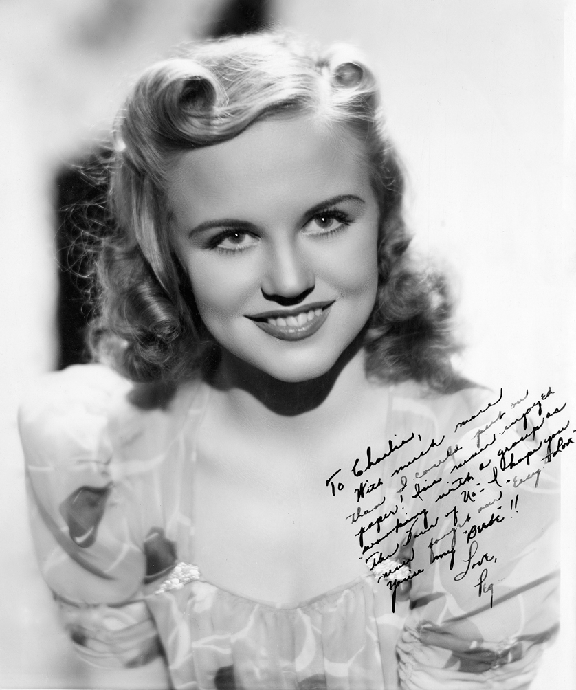 Lees first glamour head shot inscribed in 1941 to a member of The Four of Us - photo 5