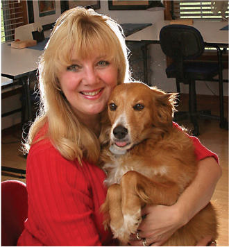 Lee Hammond and her dog Penny in her studio in Overland Park Kansas Polly Lee - photo 4