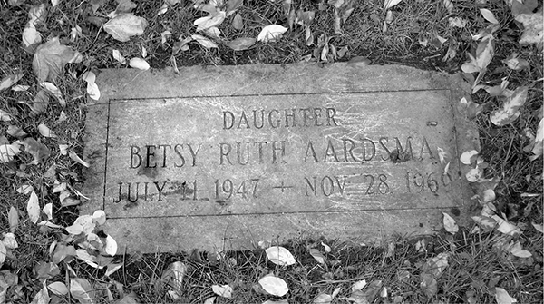 Close-up of Betsys grave Pilgrim Home Cemetery David DeKok Aardsma - photo 9