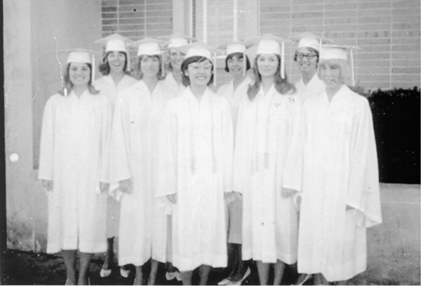 Betsy and friends Holland High School graduation photo 1965 from left Peggy - photo 12