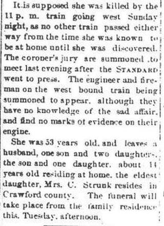 Suicide Hillsdale MI Standard 5 June 1883 p5 col 2 Other newspapers - photo 4