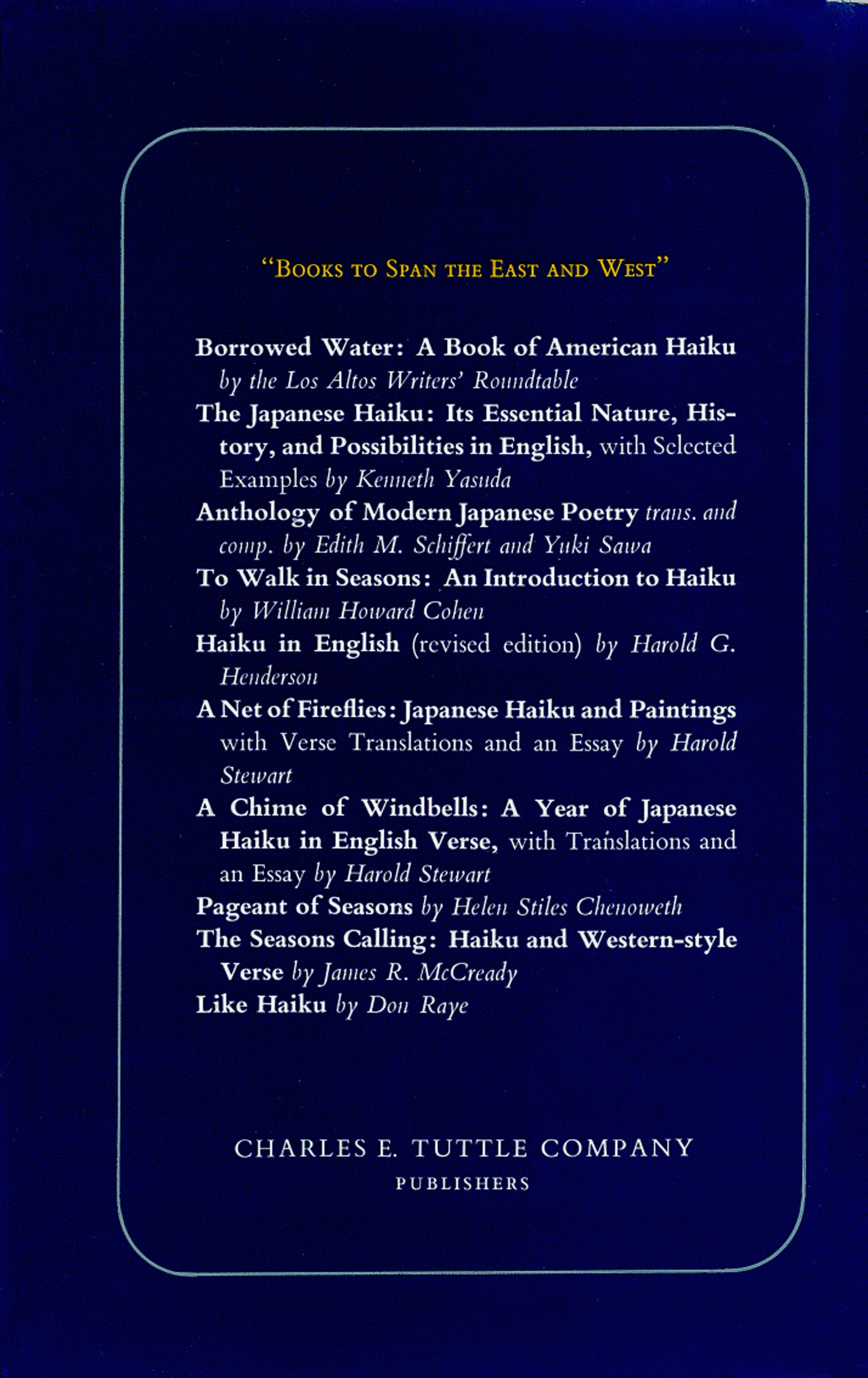 ANNOTATED BIBLIOGRAPHY BOOKS Beilenson Peter Japanese Haiku Mount - photo 1