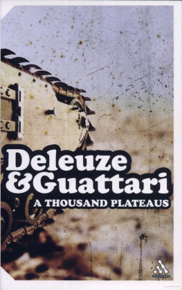 Gilles Deleuze A Thousand Plateaus