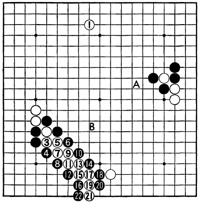 Diagram 54 If Black fails to notice the meaning of this white stone and - photo 4