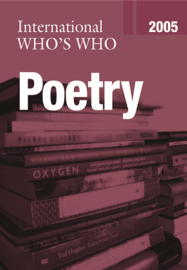 Europa Publications International Whos Who in Poetry 2005