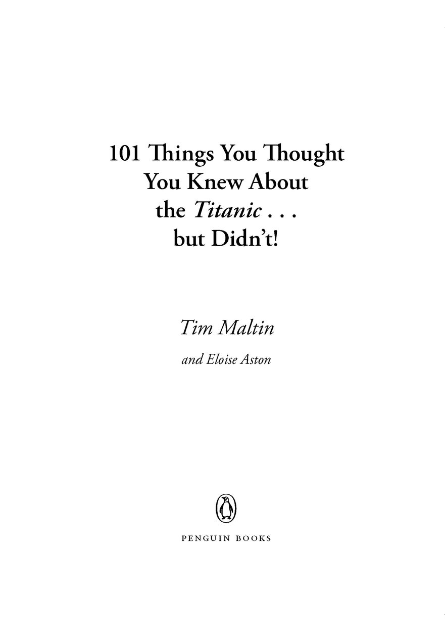 Table of Contents PENGUIN BOOKS 101 THINGS YOU THOUGHT YOU KNEW ABOUT THE - photo 2