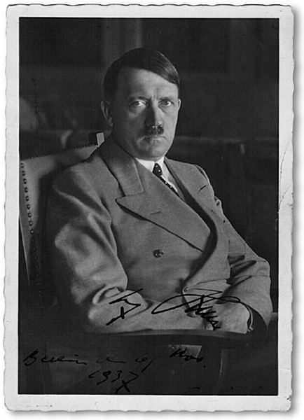 Adolf Hitler signed this portrait on November 6 1937 the day after the - photo 2