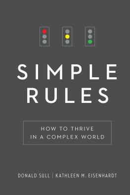 Donald Sull Simple Rules: How to Thrive in a Complex World