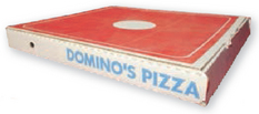 The original corrugated Dominos Pizza box designed by the Triad company to - photo 5