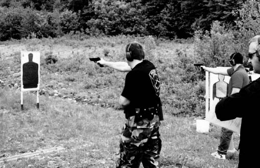 ONE-HANDED SHOOTING at seven yards is part of some police combat matches and a - photo 5