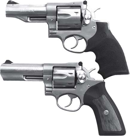 Top Ruger Redhawk 44 Magnum below Ruger GP100 357 The GP is a pretty big - photo 3