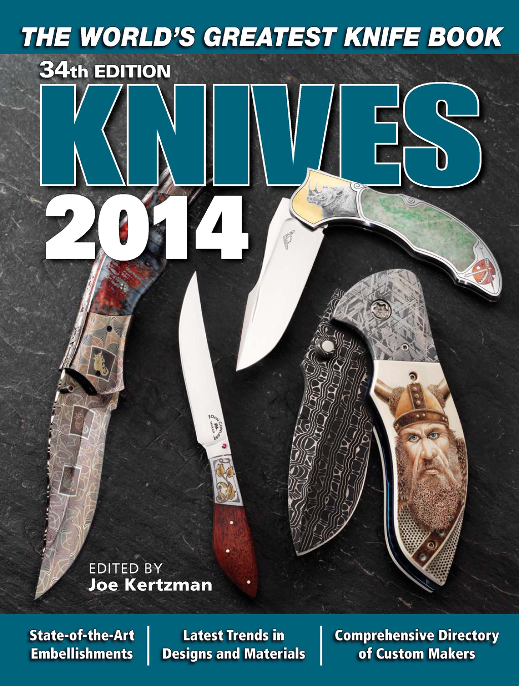 On The Cover Vivid colors leap off the front cover of Knives 2014 and the - photo 1