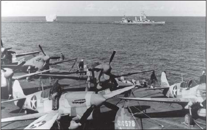 In January 1943 P-40Fs of the 325th FG were loaded aboard USS Ranger CV-4 and - photo 2