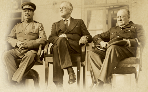 The big three Allied war leaders left to right Stalin Roosevelt Churchill - photo 5