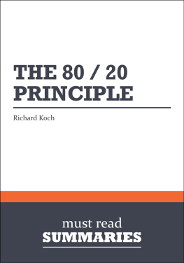 Must Read Summaries - The 80/20 Principle - Richard Koch