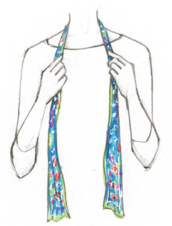 Drape a long skinny scarf around the back of your neck so that both ends hang - photo 23