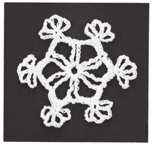 SNOWFLAKE 4 Approximately 3 diameter Materials DMC Cebelia 10 13 yds - photo 4