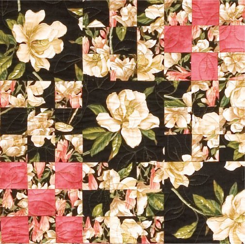 Magnolia 44 x 50 Judy Sisneros 2002 Full quilt on Anyone Can Make These - photo 1