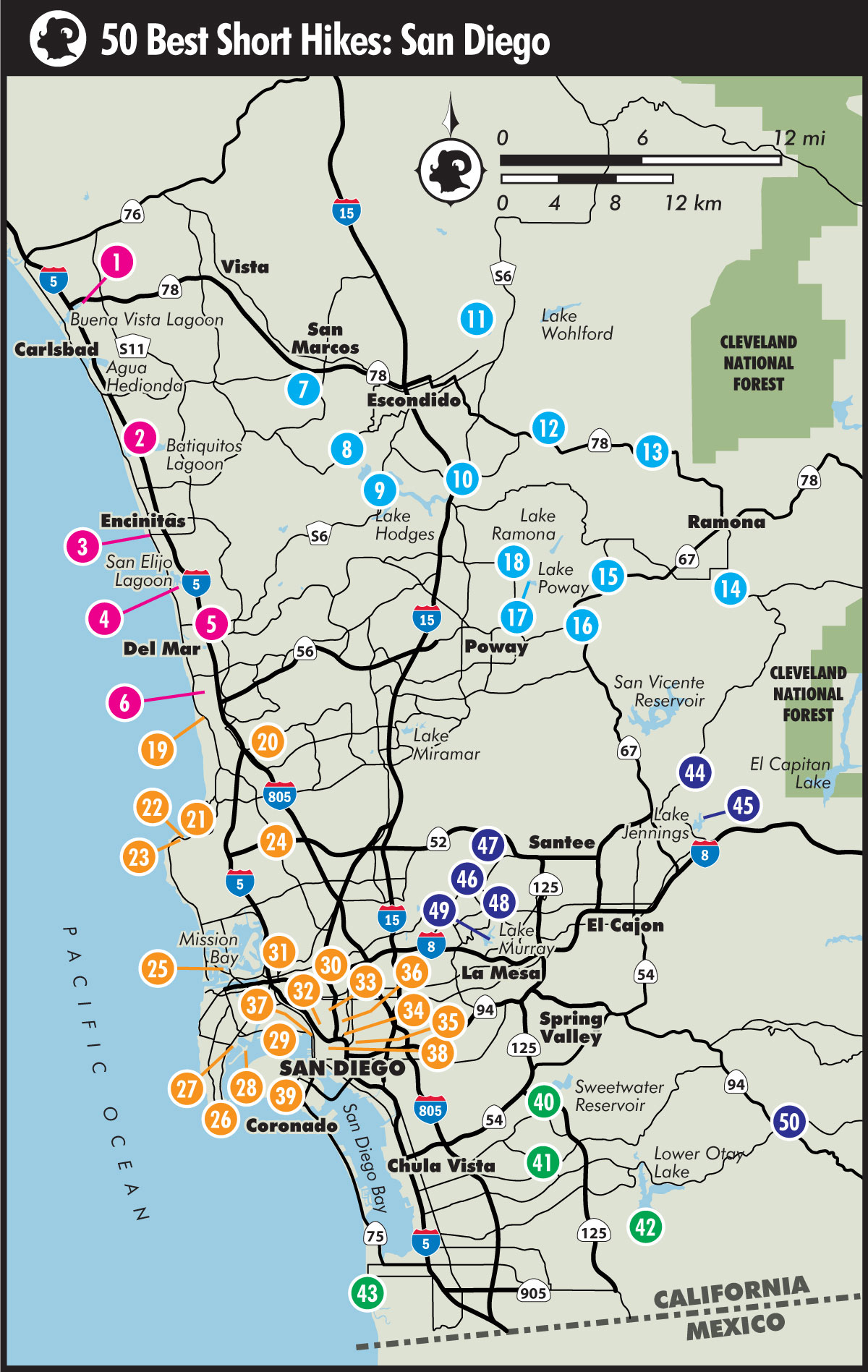 Acknowledgments 50 Best Short Hikes San Diego contains a large amount of - photo 4