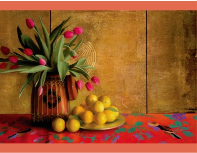 Sherry Loehr Tulips and Oranges Acrylic on board 24 36 61cm 91cm - photo 6