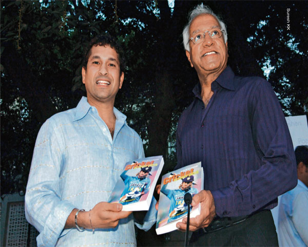 Sachin Tendulkar releasing Cricket at Fever Pitch by Khalid A-H Ansari right - photo 2