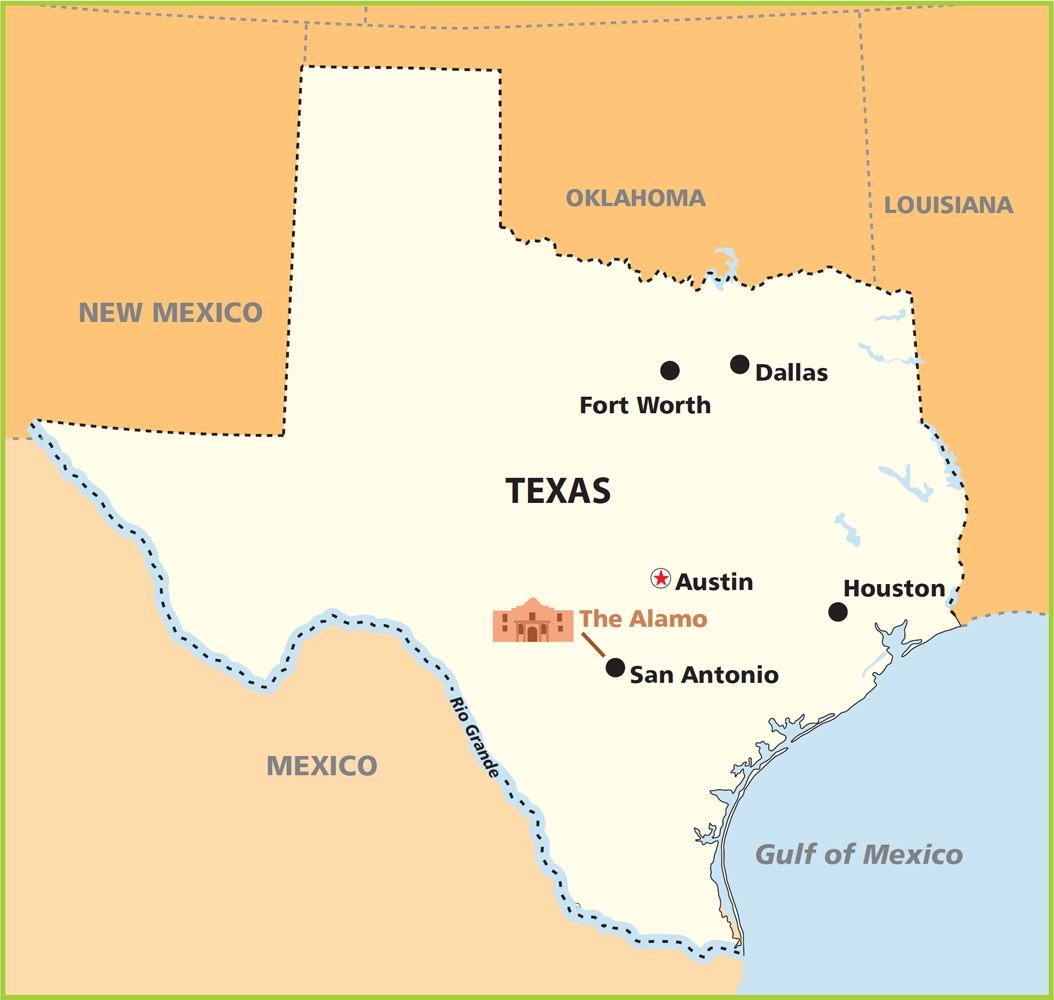 Image Credit Enslow Publishers Inc A present-day map of Texas shows the - photo 5