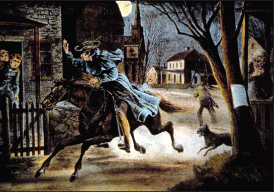 Image Credit Everett Collection Paul Revere rides through a town on horseback - photo 6