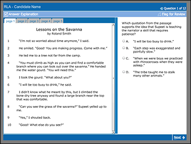 2014 GED Testing Service LLC Figure A-1 Standard split-screen multiple-choice - photo 1