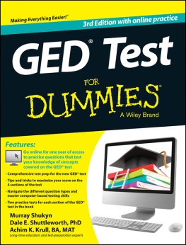 Murray Shukyn - GED Test For Dummies. with Online Practice