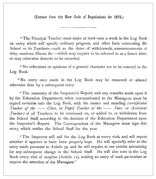 The New Code of Regulations for 1872 required the Principal Teacher to make an - photo 3