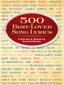 Ronald Herder - 500 Best-Loved Song Lyrics