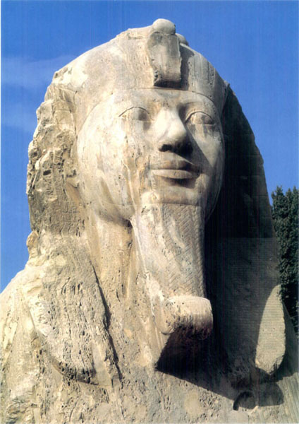 Alabaster sphinx Amenhotep II that originally adorned the southern approach - photo 9