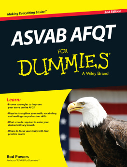 Rod Powers ASVAB AFQT For Dummies