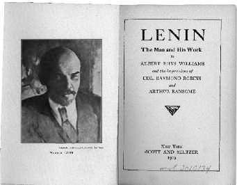 Title-page of Lenin The Man and His Work one of the first informed accounts - photo 3