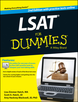 Zimmer Hatch LSAT For Dummies (with Free Online Practice Tests)