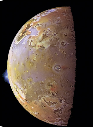 Volcanoes erupt on Io one of Jupiters Galilean satellites in a mosaic of - photo 11