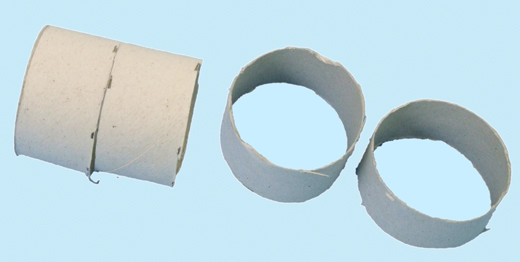 1 Cut the toilet tissue tube into one-inch lengths 2 Use a pencil and - photo 8