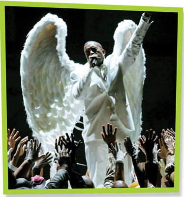 Image Credits AP ImagesKevork Djansezian Kanye is shown wearing his angel - photo 3