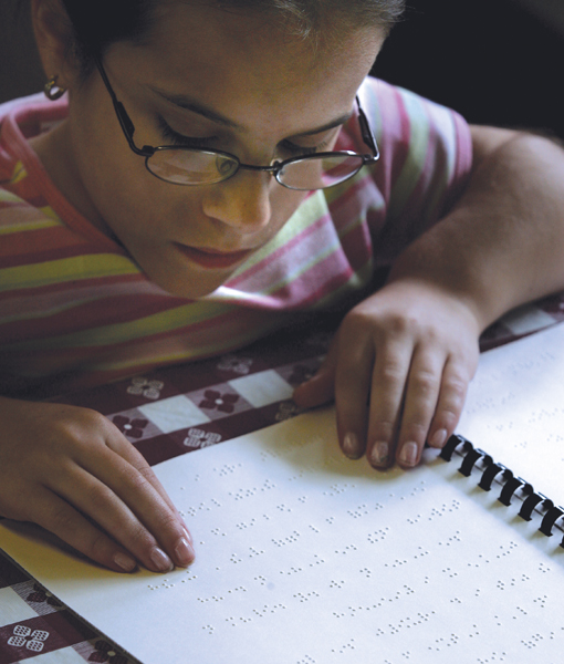 Image Credit The Herald Dan Bates Books in Braille have raised dots for - photo 4