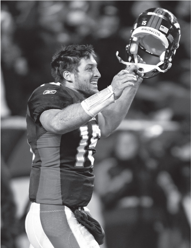 Tim Tebow celebrates another amazing comeback victory THE COMEBACK KID TIM - photo 3