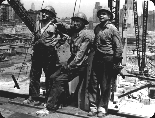 Mohawk ironworkers on the United Nations Building completed in 1950 From left - photo 4