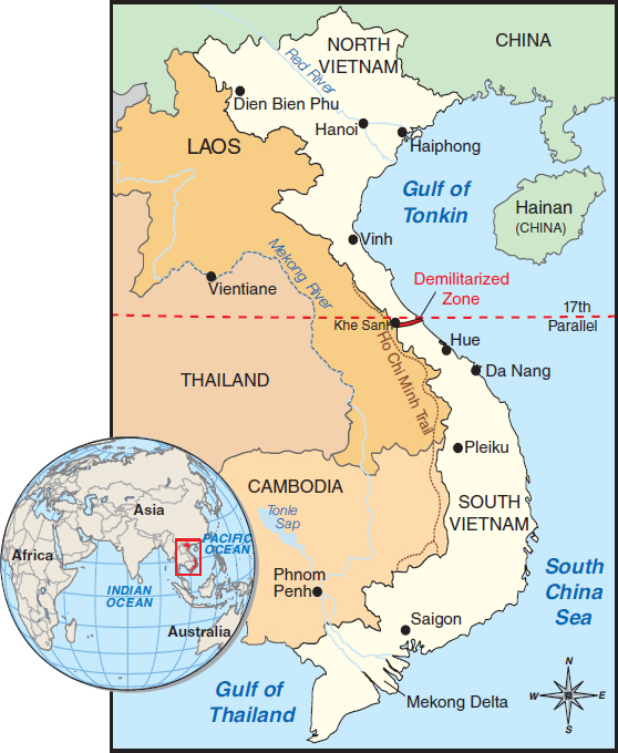 Image Credit Enslow Publishers Inc A map of Vietnam at the time of the war - photo 2