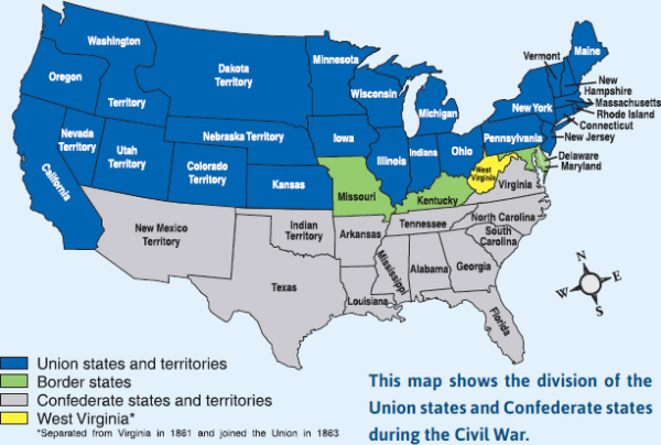 Image Credit Enslow Publishers Inc This map shows the division of the Union - photo 5