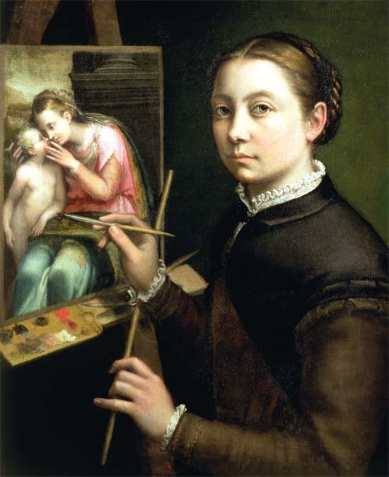 Self-portrait by Sofonisba Anguissola shown at work The Bridgeman Art - photo 5